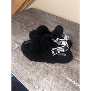 UGG Fluff Yeah Slide Slippers Black Size 12